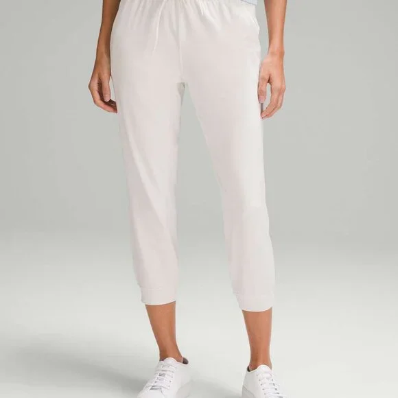 Lululemon Soft Jersey Classic-Fit Mid-Rise Cropped Jogger Heathered Bone Size 6 - Picture 2 of 7